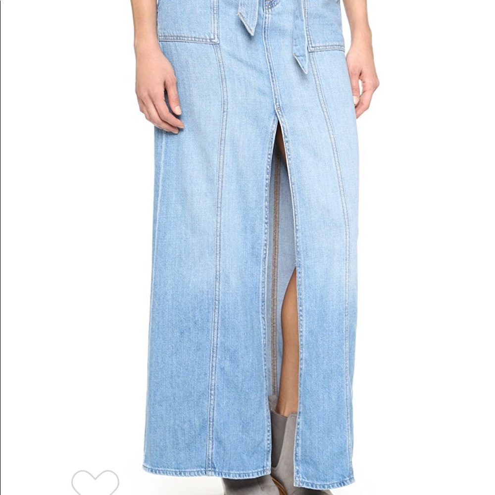 7 for all mankind denim long skirt size 25